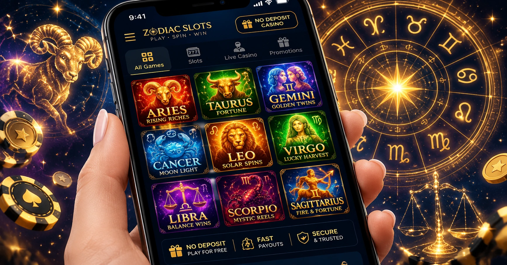 Top trò chơi casino trực tuyến zodiac không cần tiền gửi hấp dẫn nhất hiện nay - image 3